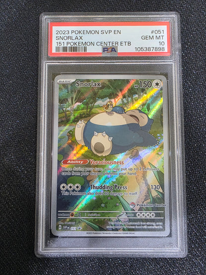 #051 Snorlax (Pokemon Center) PSA 10