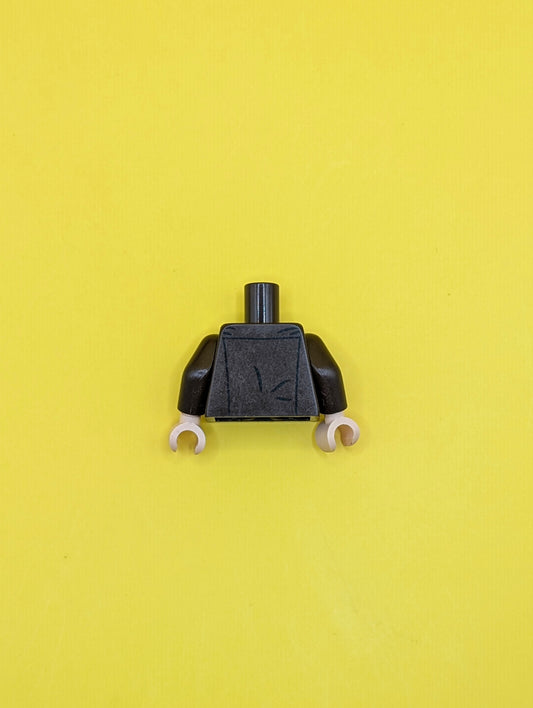 Torso SW Open Jacket with Pockets and Gadgets and White Open Undershirt with Collar Pattern / Dark Brown Arms / Light Nougat Hands 973pb2121c01 Lego