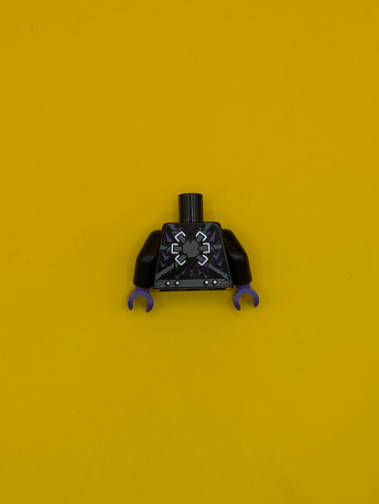 Torso Armor with Dark Bluish Gray Belts, Dots, Star and Blue Round Jewel (Chi) Pattern / Black Arms / Dark Purple Hands 973pb1362c01 Lego