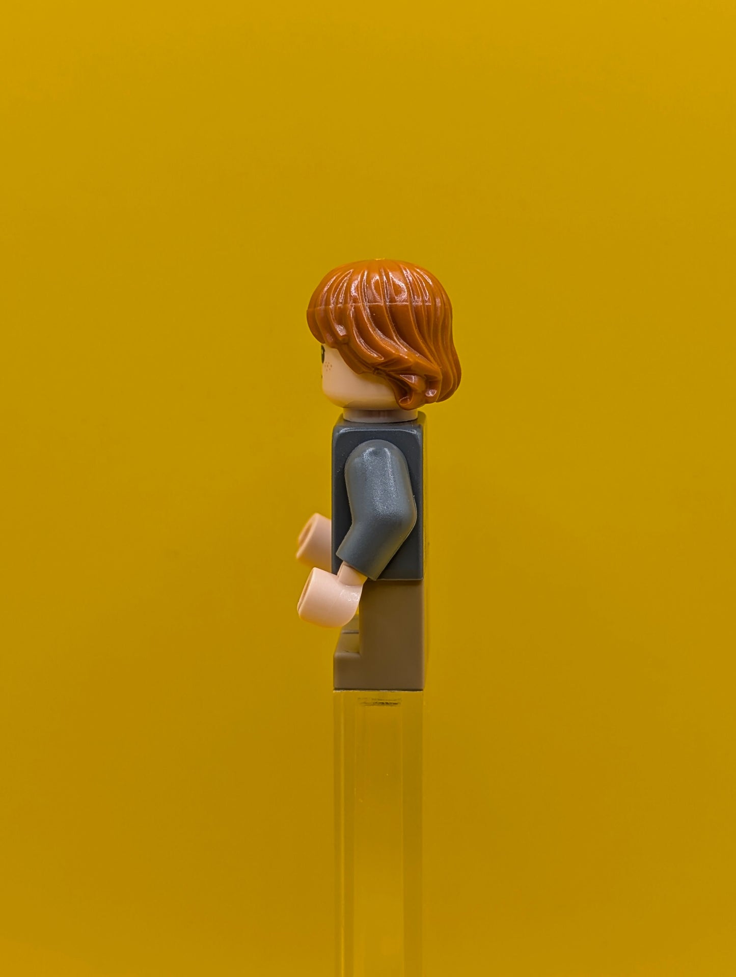 Ron Weasley hp496 Dark Bluish Gray Plaid Jacket, Dark Tan Short Legs Harry Potter Lego Minifigure