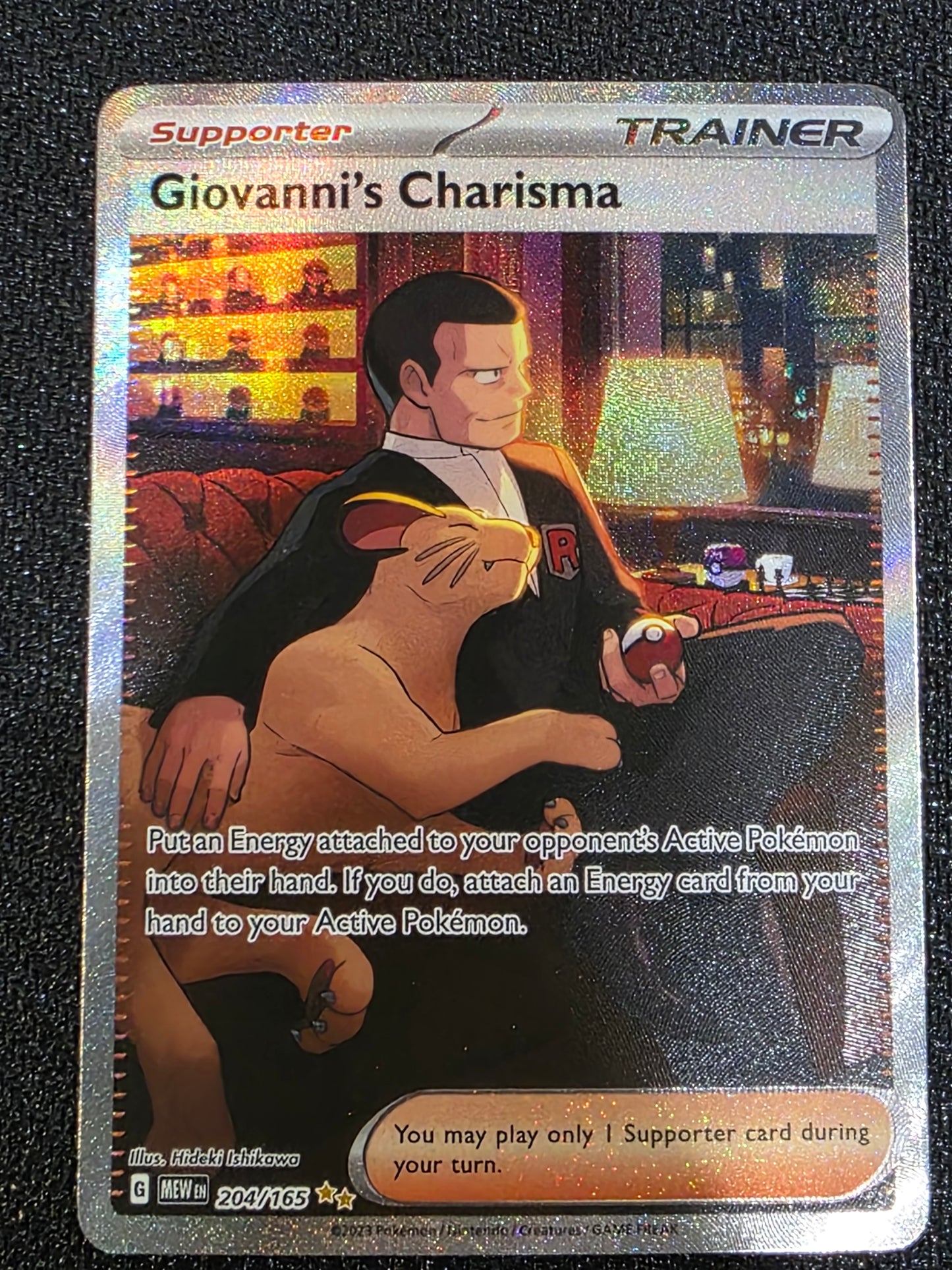 #204/165 Giovanni's Charisma SV: Scarlet & Violet 151