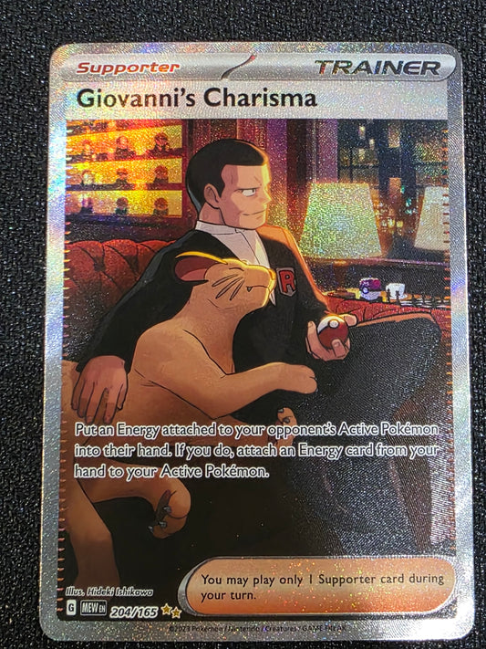 #204/165 Giovanni's Charisma SV: Scarlet & Violet 151