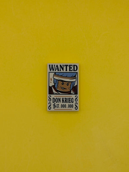 Don Krieg Wanted Poster One Piece Printed Tile Piece Lego Part