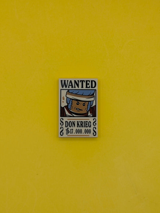 Don Krieg Wanted Poster One Piece Printed Tile Piece Lego Part