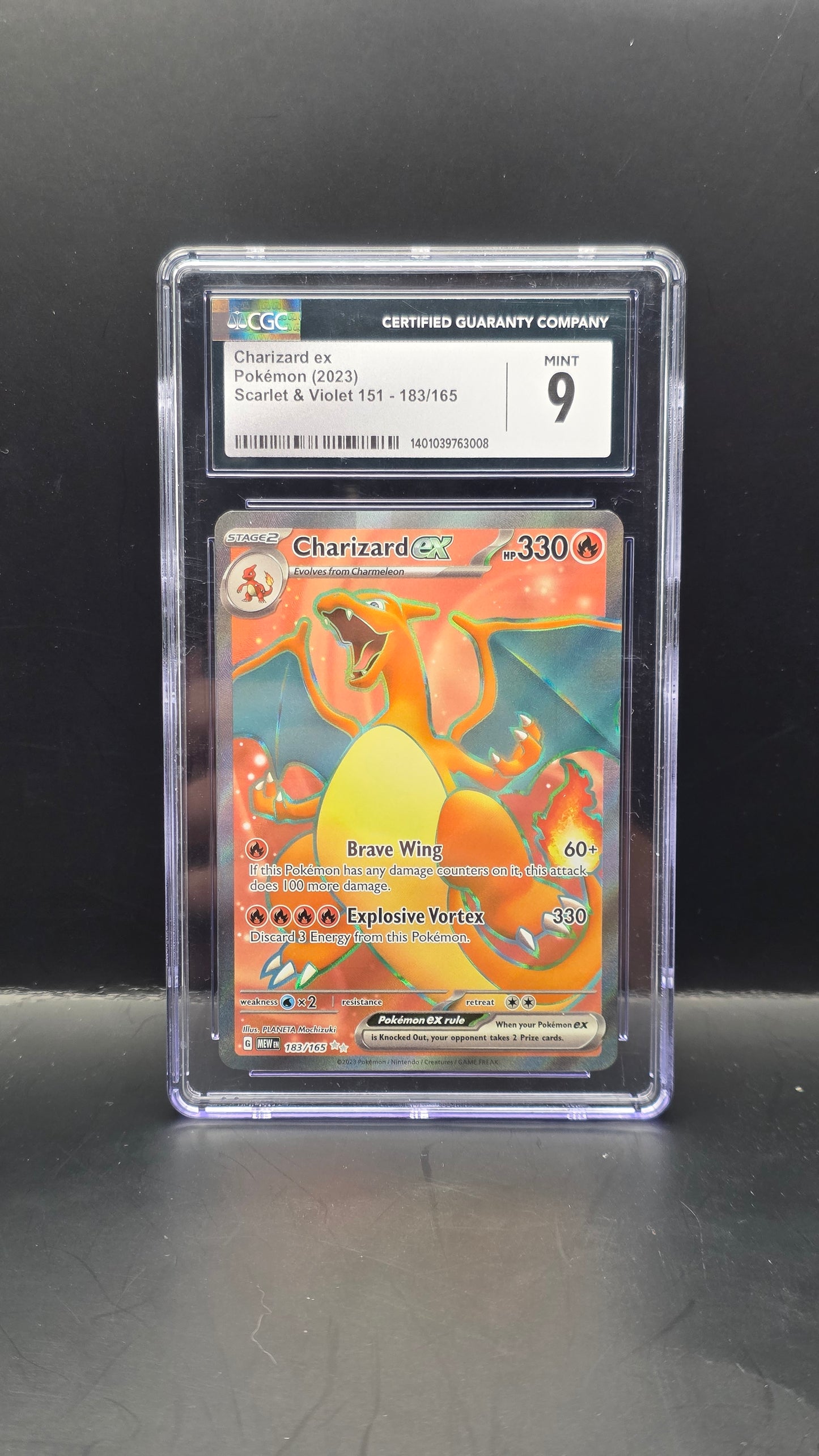 #183/165 Charizard ex -151 CGC 9