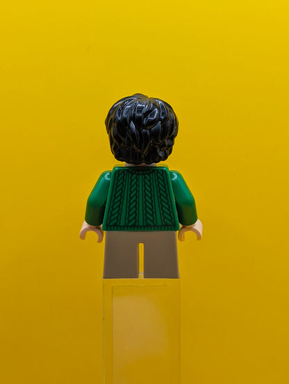 Harry Potter hp475 Green Sweater, Dark Tan Short Legs Minifigure Lego