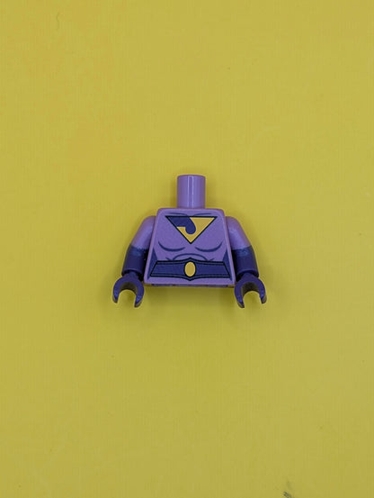 Torso Female, Wonder Twin Jayna Pattern / Dark Purple Arms with Molded Medium Lavender Short Sleeves Pattern / Dark Purple Hands 973pb2946c01 Lego
