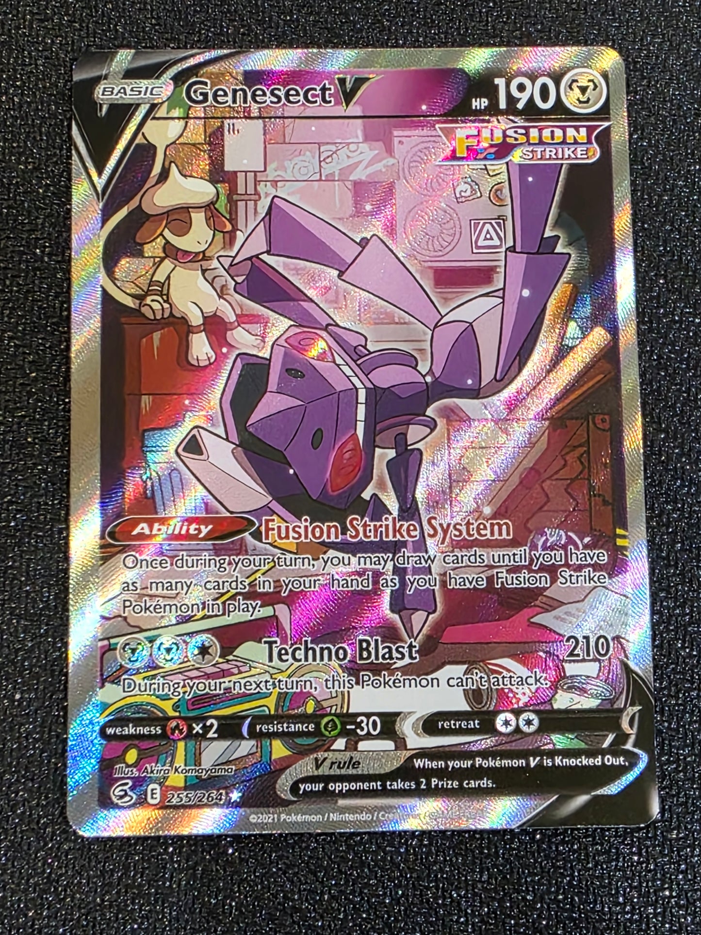 #255/264 Genesect V (Alternate Full Art) SWSH08: Fusion Strike