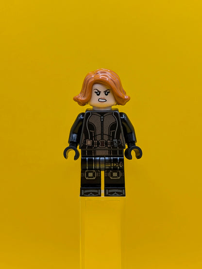 Black Widow sh0881 Metallic Light Blue Trim Marvel Minifigure Lego