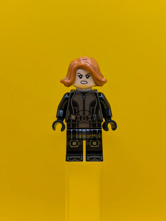 Black Widow sh0881 Metallic Light Blue Trim Marvel Minifigure Lego