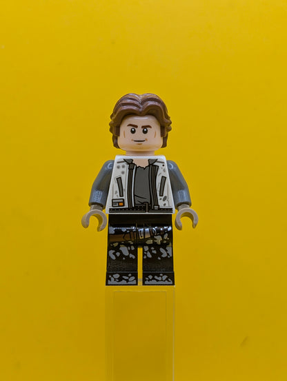 Han Solo sw0915 White Jacket, Black Legs with Dirt Stains Star Wars Lego Minifigure