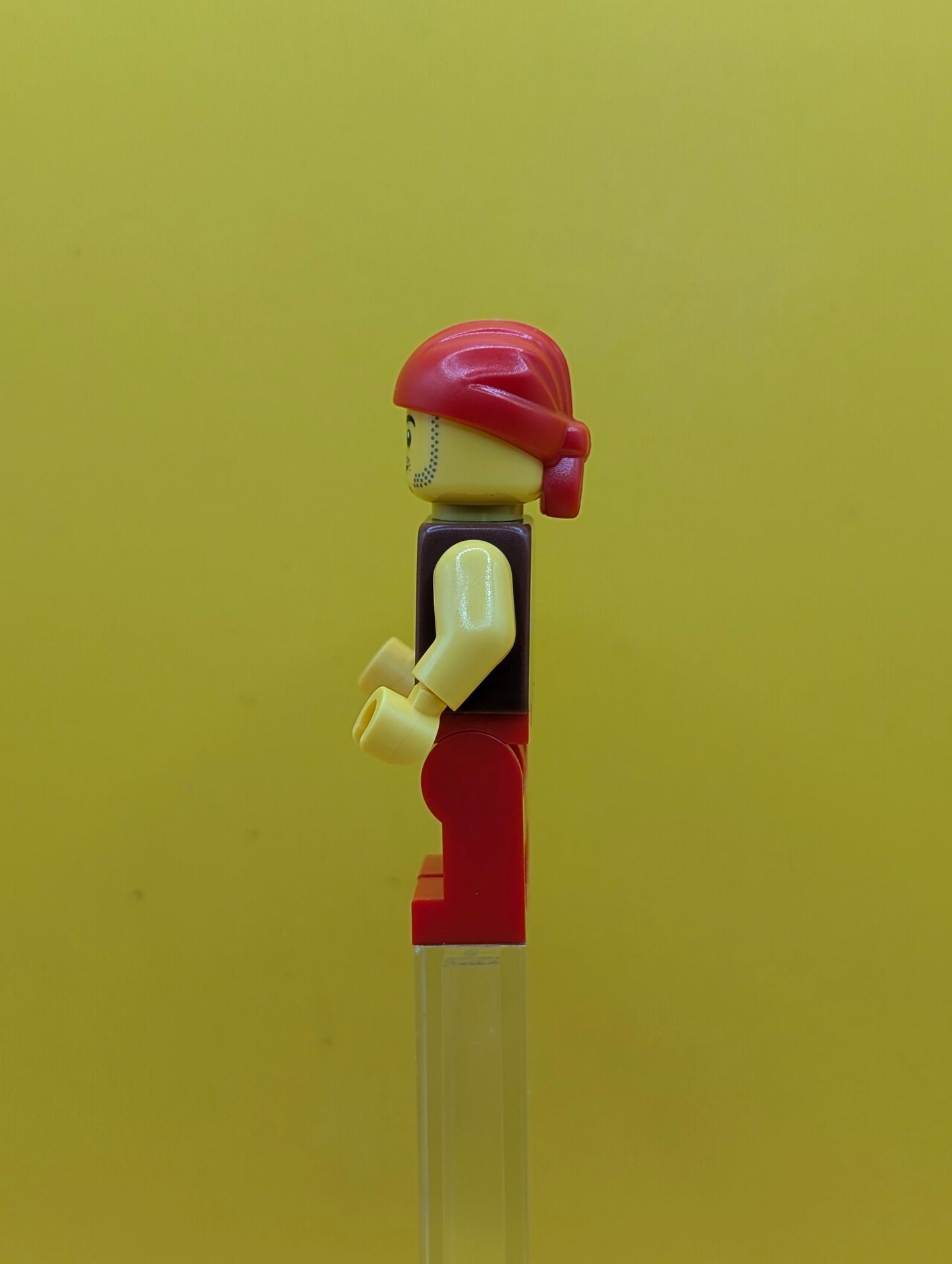 Bo'sun Will idea237 Pirate, Reddish Brown Vest over Red and White Striped Shirt, Red Legs Ideas Lego Minifigure