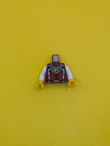 Torso Castle Kingdoms Lion Head Medallion and Fur Trim Pattern / White Arms / Yellow Hands 973pb0697c01 Lego