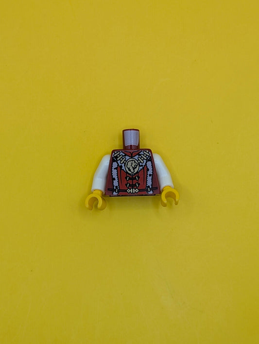 Torso Castle Kingdoms Lion Head Medallion and Fur Trim Pattern / White Arms / Yellow Hands 973pb0697c01 Lego