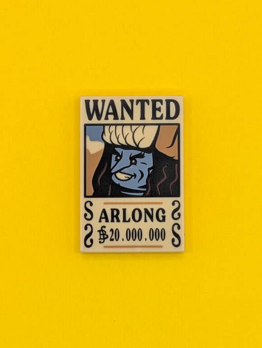Arlong Wanted Poster Tile One Piece Lego Part
