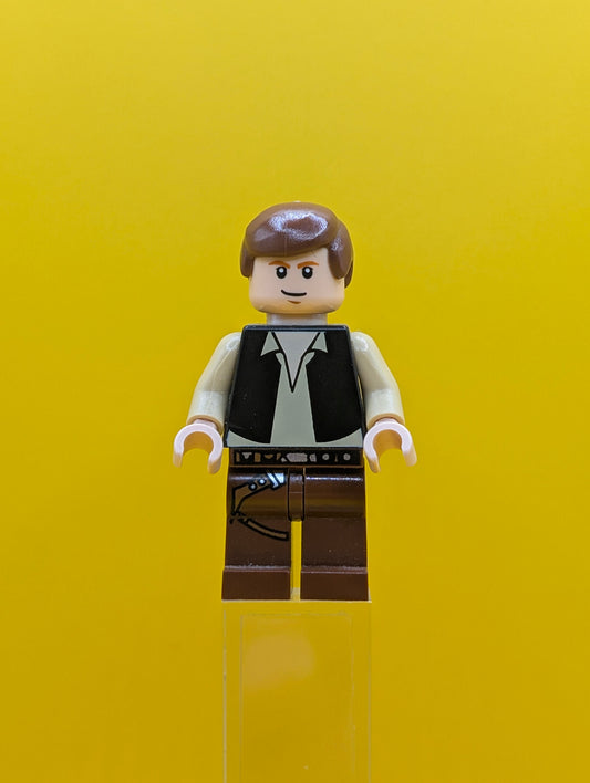 Han Solo sw0179a Light Nougat, Black Vest (2010) Star Wars Lego Minifigure