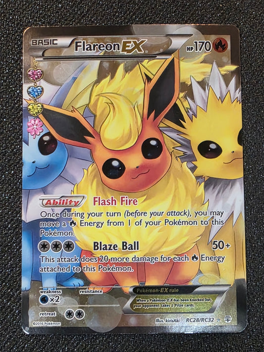 #RC28/RC32**** Flareon EX (Full Art) Generations