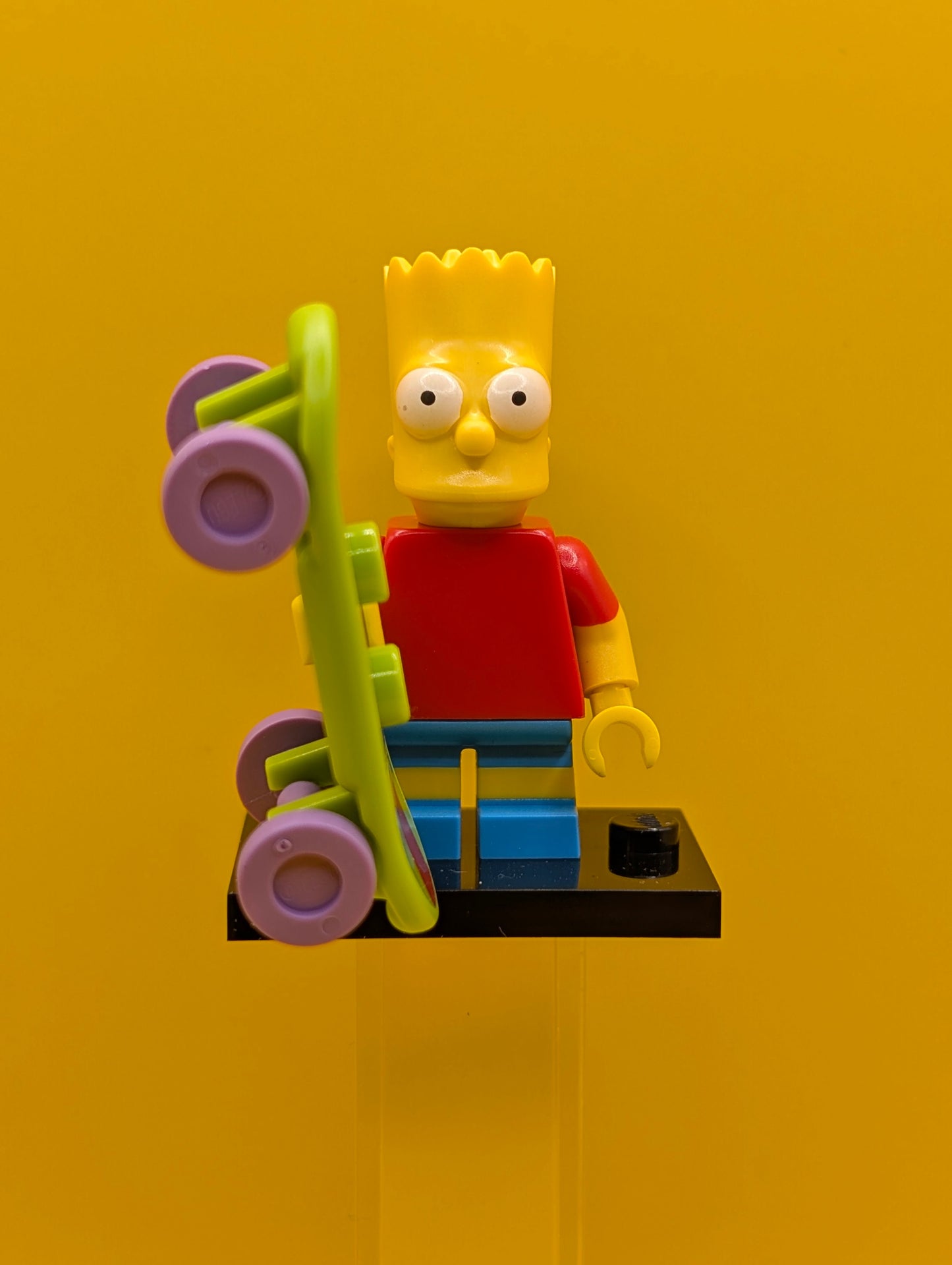 Bart Simpson colsim-2 The Simpsons, Series 1 (Complete Set with Stand and Accessories) Lego Minifigure