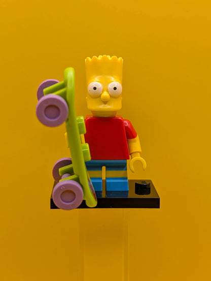 Bart Simpson colsim-2 The Simpsons, Series 1 (Complete Set with Stand and Accessories) Lego Minifigure