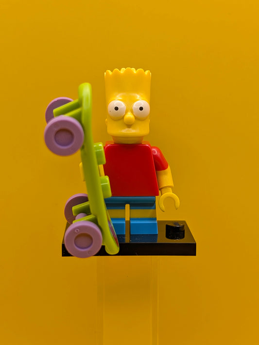 Bart Simpson colsim-2 The Simpsons, Series 1 (Complete Set with Stand and Accessories) Lego Minifigure