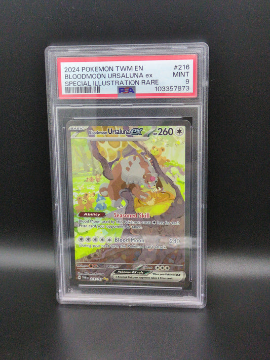#216/167 Bloodmoon Ursaluna ex Special Illustration Twilight Masquerade PSA 9