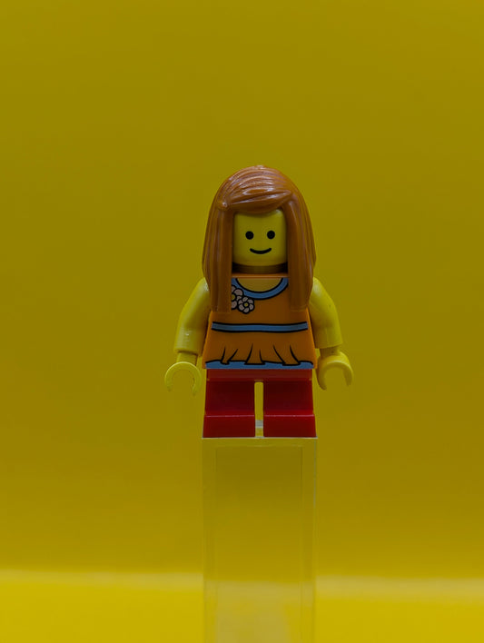 Child Girl twn161 Orange Top City Minifigure Lego
