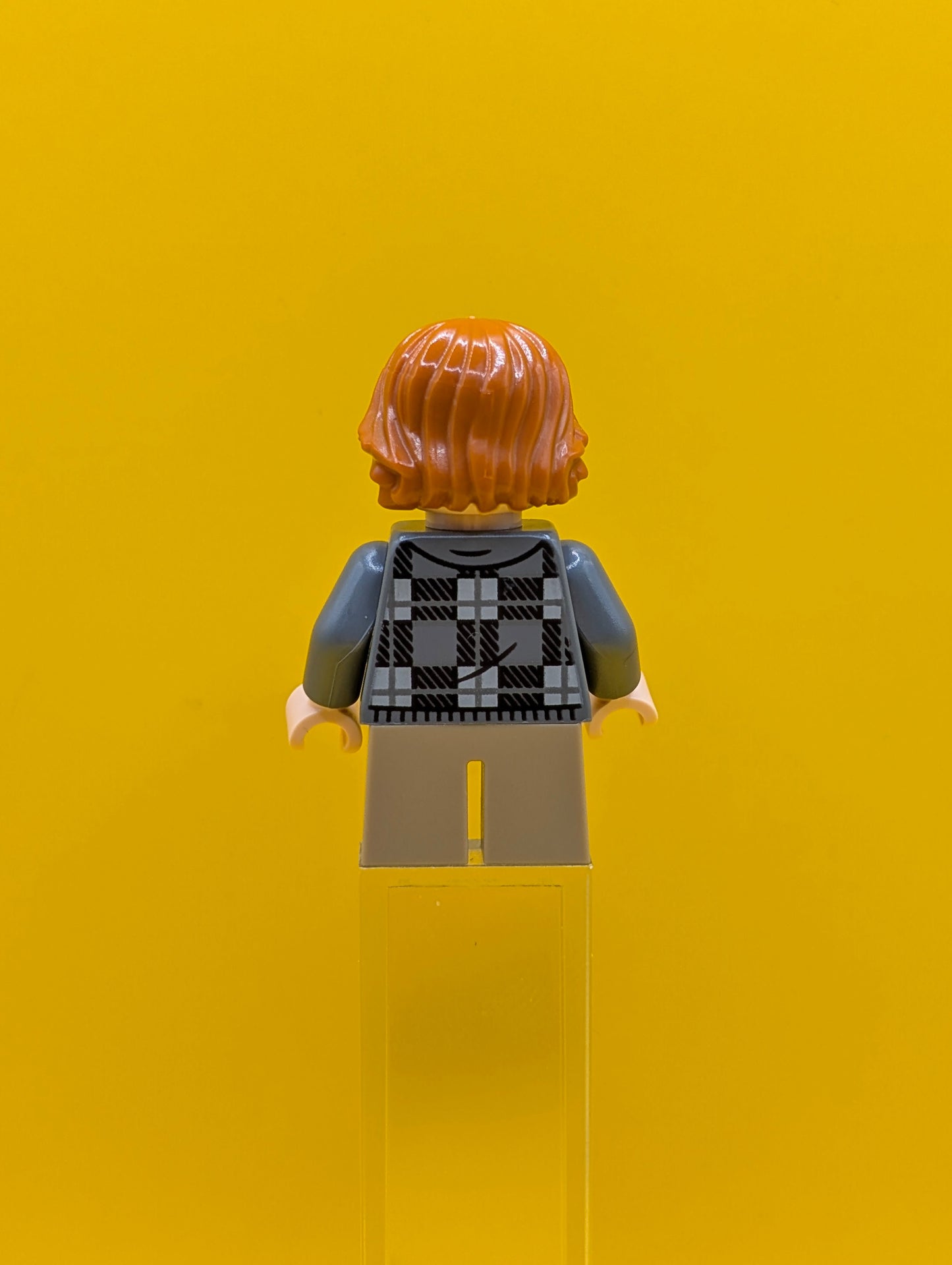 Ron Weasley hp496 Dark Bluish Gray Plaid Jacket, Dark Tan Short Legs Harry Potter Lego Minifigure