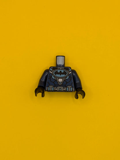 Torso Batman Logo in Medium Blue Oval with Body Armor and Dark Bluish Gray Belt Pattern / Dark Blue Arms / Black Hands 973pb1647c01 Lego
