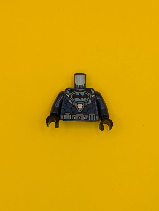 Torso Batman Logo in Medium Blue Oval with Body Armor and Dark Bluish Gray Belt Pattern / Dark Blue Arms / Black Hands 973pb1647c01 Lego