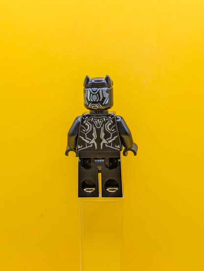 Black Panther sh0478 Metallic Light Blue Highlights Marvel Lego Minifigure