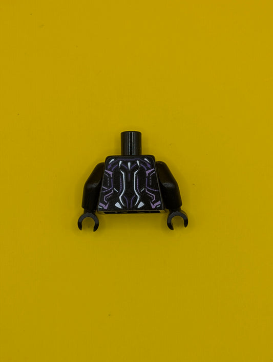 Torso Armor with Dark Purple and Lavender Trim, Pearl Dark Gray Claw Necklace Pattern / Black Arms / Black Hands 973pb4392c01 Lego