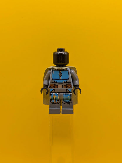 Mandalorian Tribe Warrior sw1080 Male, Olive Green Cape, Dark Azure Helmet Star Wars Lego Minifigure