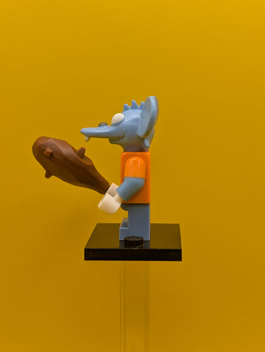 Itchy colsim-13 The Simpsons, Series 1 (Complete Set with Stand and Accessories) Cmf Lego Minifigure
