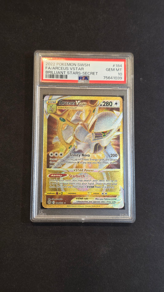 #184/172 Arceus Vstar -Brilliant Stars PSA 10