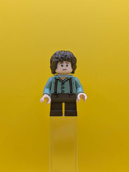 Frodo Baggins lor002 Sand Green Shirt Lord of The Rings Lego Minifigure (Cracked)