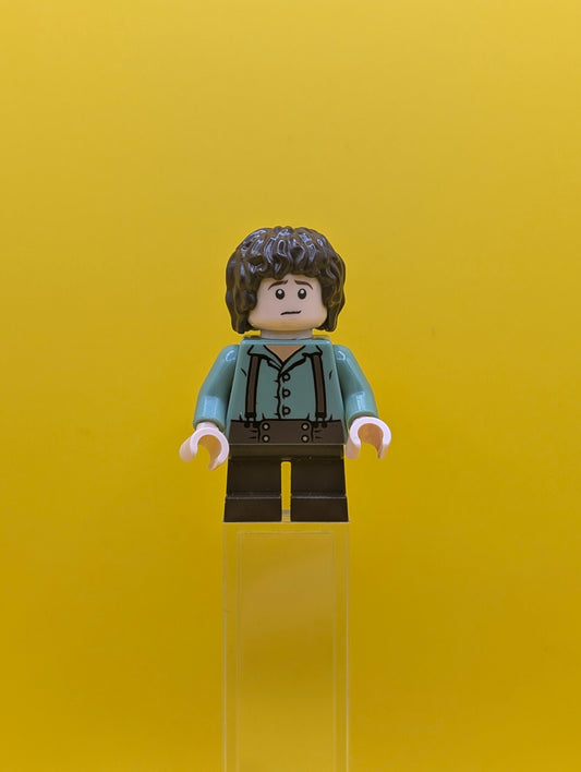 Frodo Baggins lor002 Sand Green Shirt Lord of The Rings Lego Minifigure (Cracked)