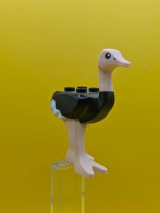 Ostrich 24689pb01c01 with Light Nougat Legs and Head, White Tail and Wingtips Pattern Prince of Persia Lego Minifigure