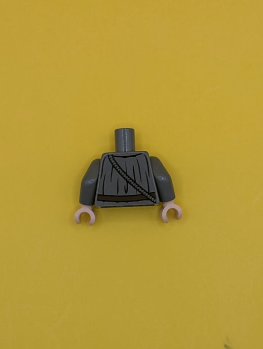 Torso LotR Cloak with Rope and Belt Pattern (Gandalf) / Dark Bluish Gray Arms / Light Nougat Hands 973pb1142c01 Lego