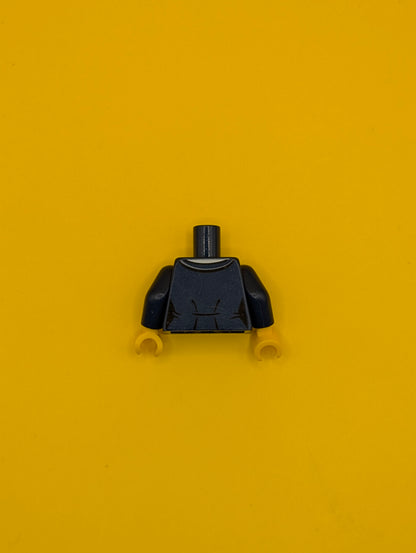Torso Female Suit Jacket with White Collar Shirt with Buttons Pattern / Dark Blue Arms / Yellow Hands 973pb2345c01 Lego
