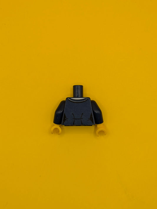 Torso Female Suit Jacket with White Collar Shirt with Buttons Pattern / Dark Blue Arms / Yellow Hands 973pb2345c01 Lego