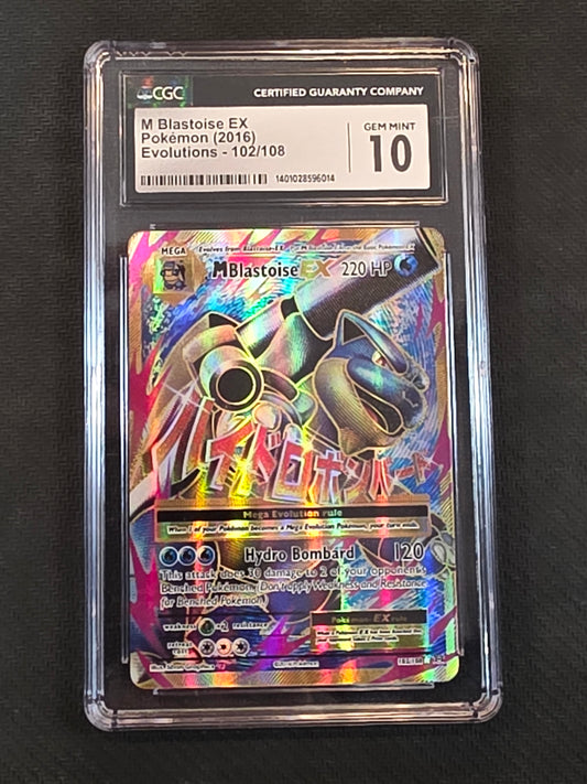 #102/108 M Blastoise EX (Full Art) XY - Evolutions CGC 10