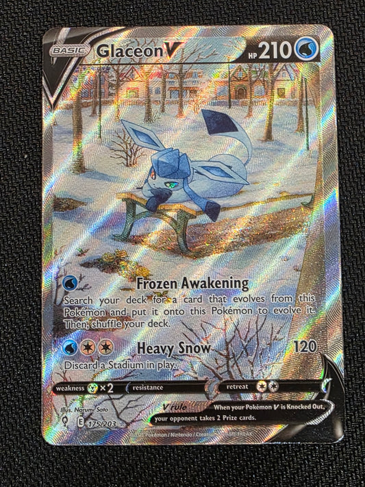#175/203 Glaceon V (Alternate Full Art) SWSH07: Evolving Skies