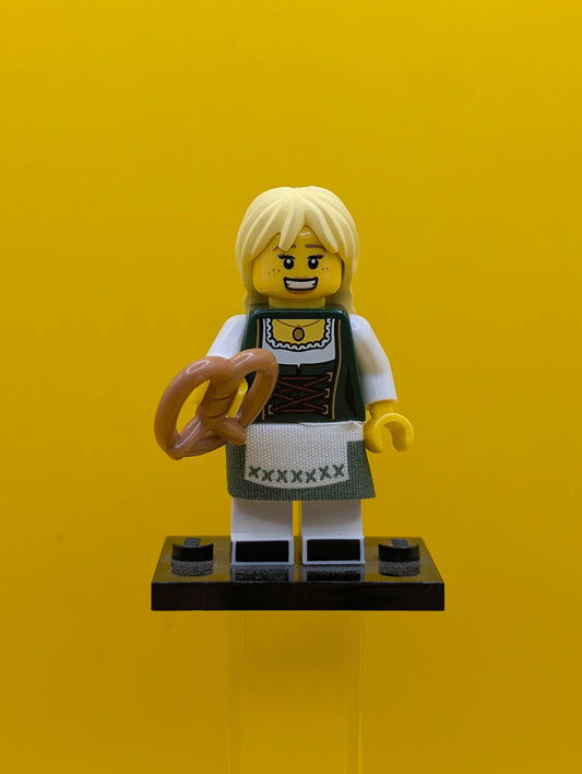 Pretzel Girl col11-3 Series 11 (Complete Set with Stand and Accessories) Cmf Lego Minifigure