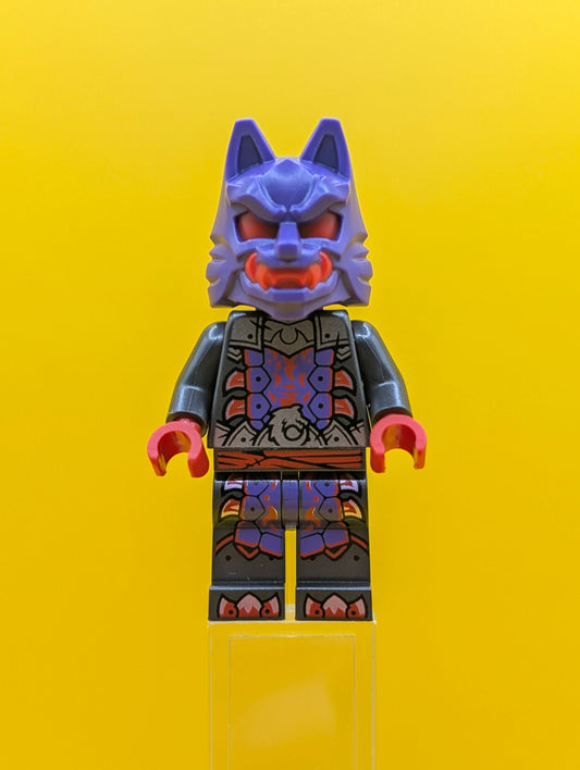 Wolf Mask Warrior njo0895 Dark Purple and Red Mask Ninjago Lego Minifigure