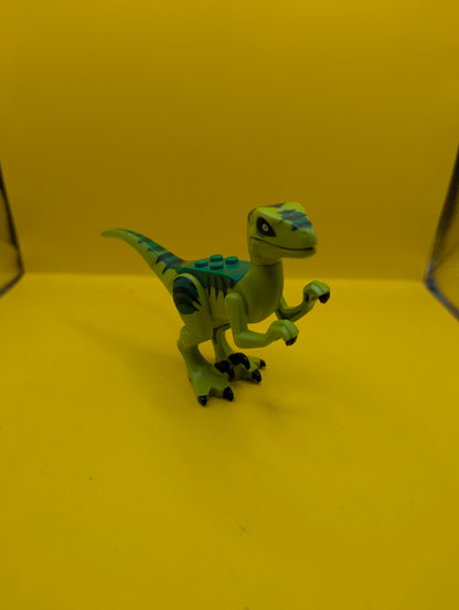 Dinosaur Raptor raptor08 Velociraptor with Green Back Jurassic World Lego Minifigure