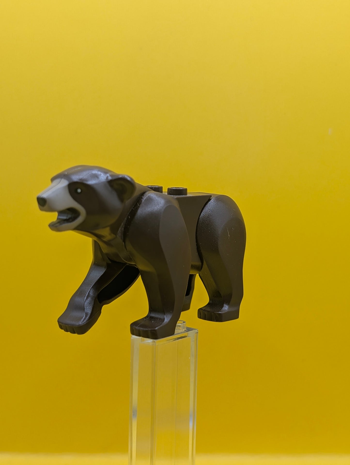 Bear 98295c01pb02 City with 2 Studs on Back with Black Nose and Dark Tan Muzzle Pattern Lego Minifigure