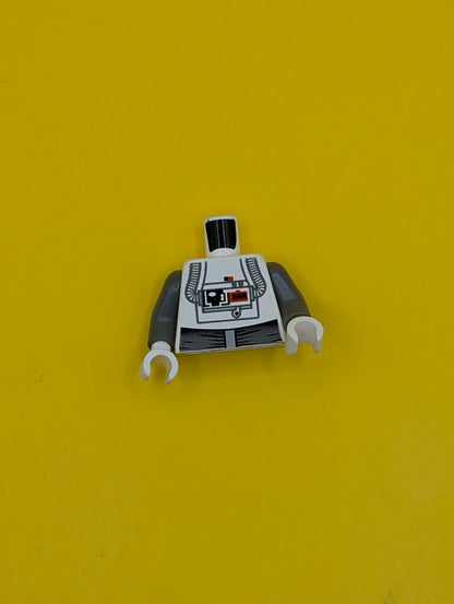 Torso SW AT-AT Driver Dark Bluish Gray Pattern / Dark Bluish Gray Arms / White Hands 973pb0270bc01 Lego