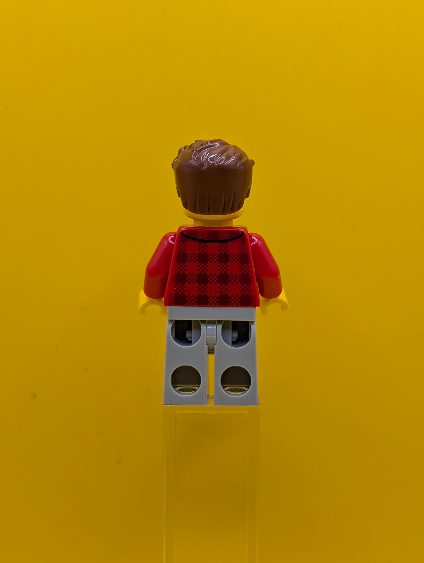 Rob the Fan Designer idea226 Red Plaid Flannel Shirt, Light Bluish Gray Legs Idea Lego Minifigure