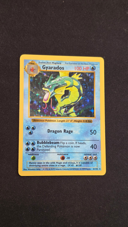 Gyarados (Shadowless) #6/102 -Base Set