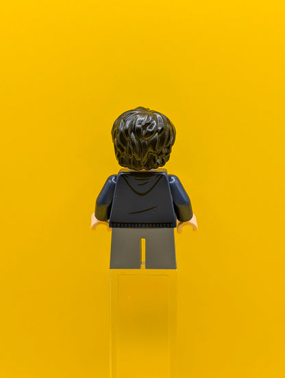 Harry Potter hp495 Dark Blue Hoodie, Dark Bluish Gray Short Legs Harry Potter Lego Minifigure